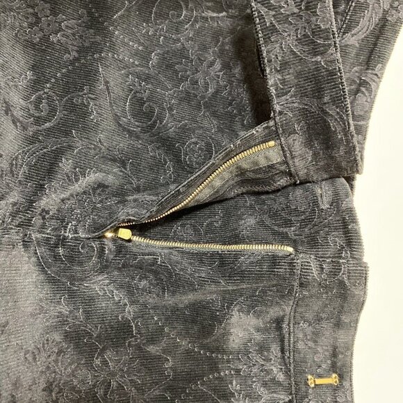 St. John Sport by Marie Gray Fashion Fit Black‎ Corduroy Pants Size 8 Wide Leg - Picture 8 of 12